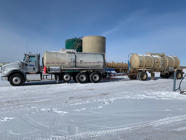 fracking water trucks